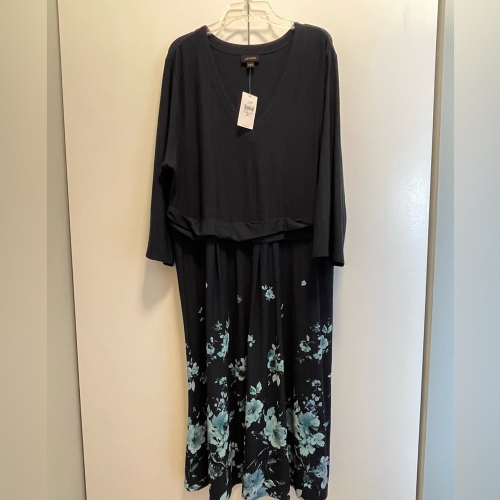 J.Jill Floral Dress with Sleeves